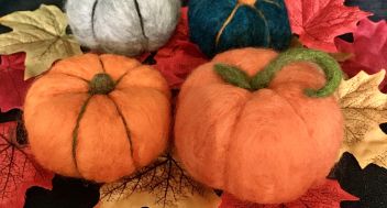 Halloween Needle Felting: Pumpkins