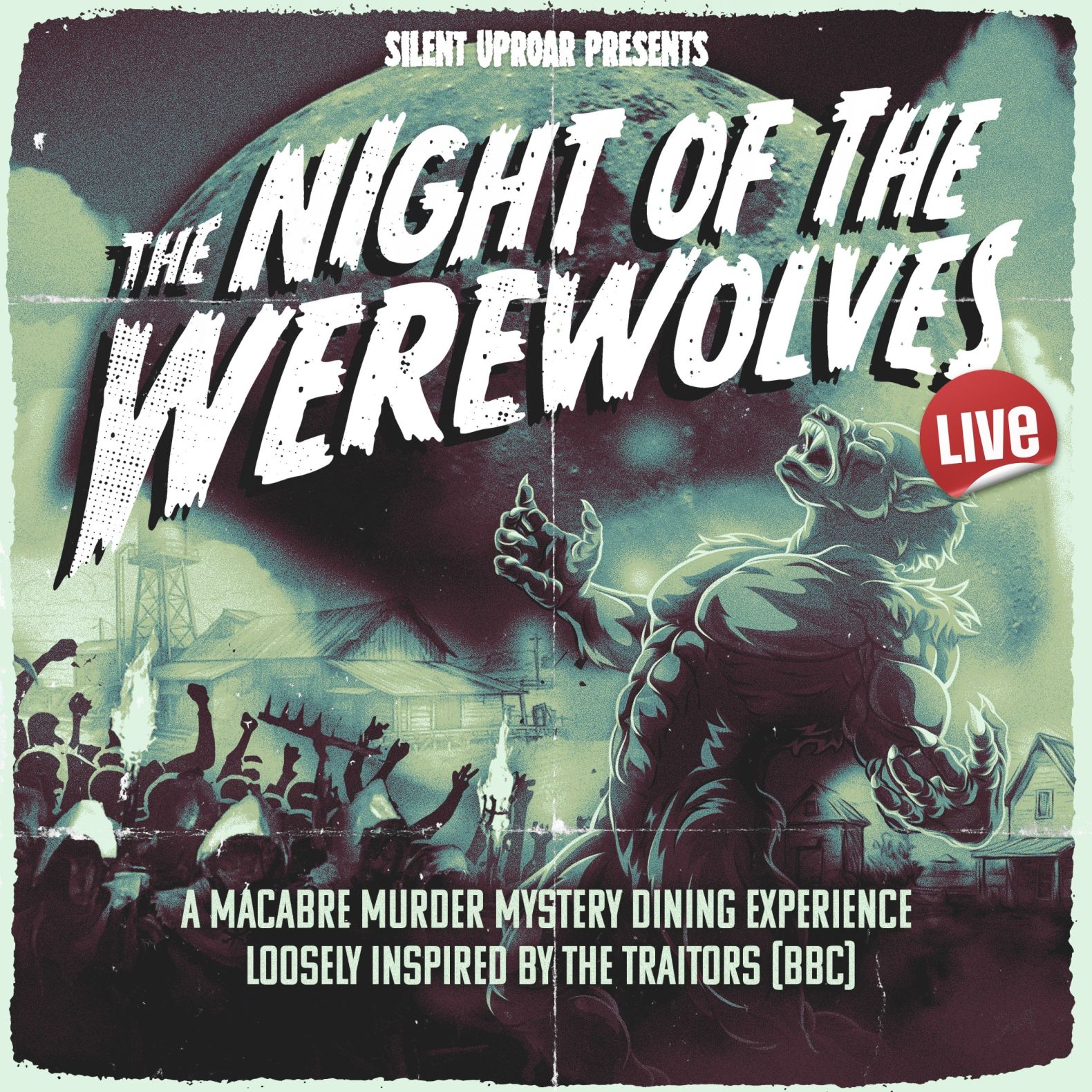 B-Movie style poster image of Night of the Werewolves