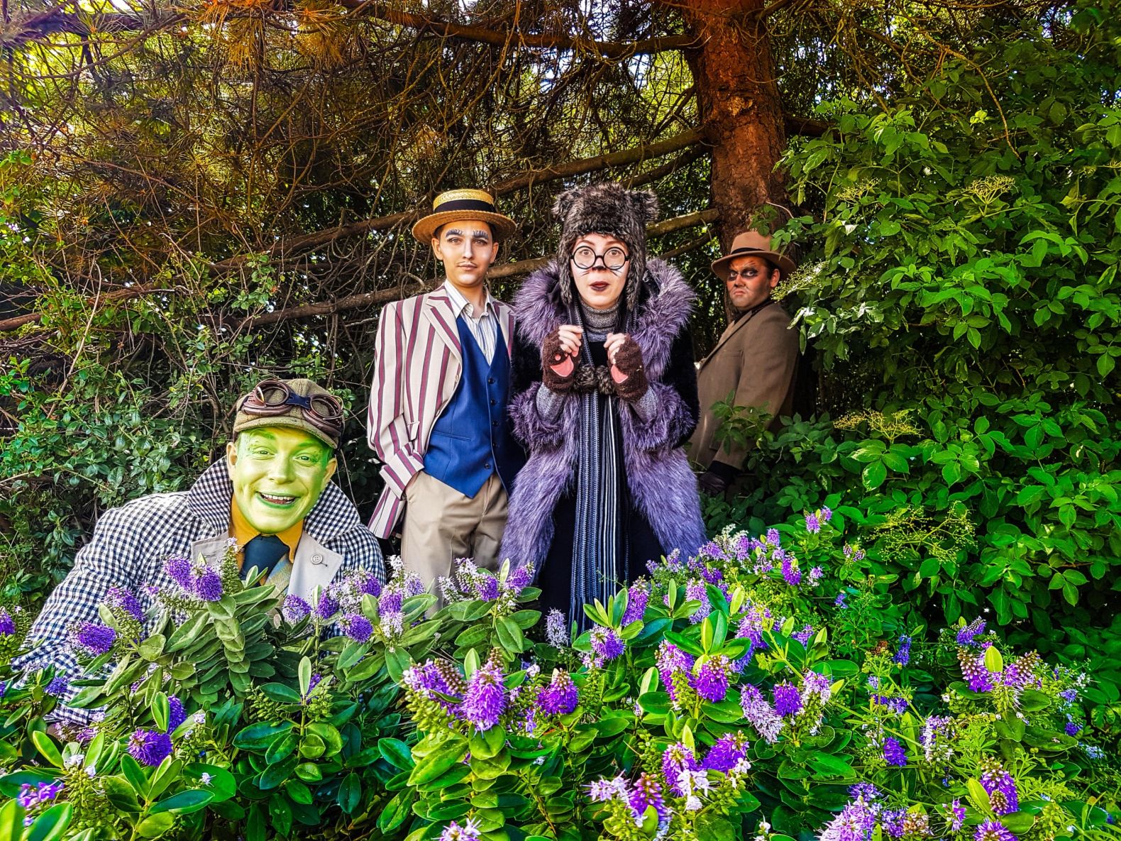 Wind in the Willows Characters outdoors in the woods