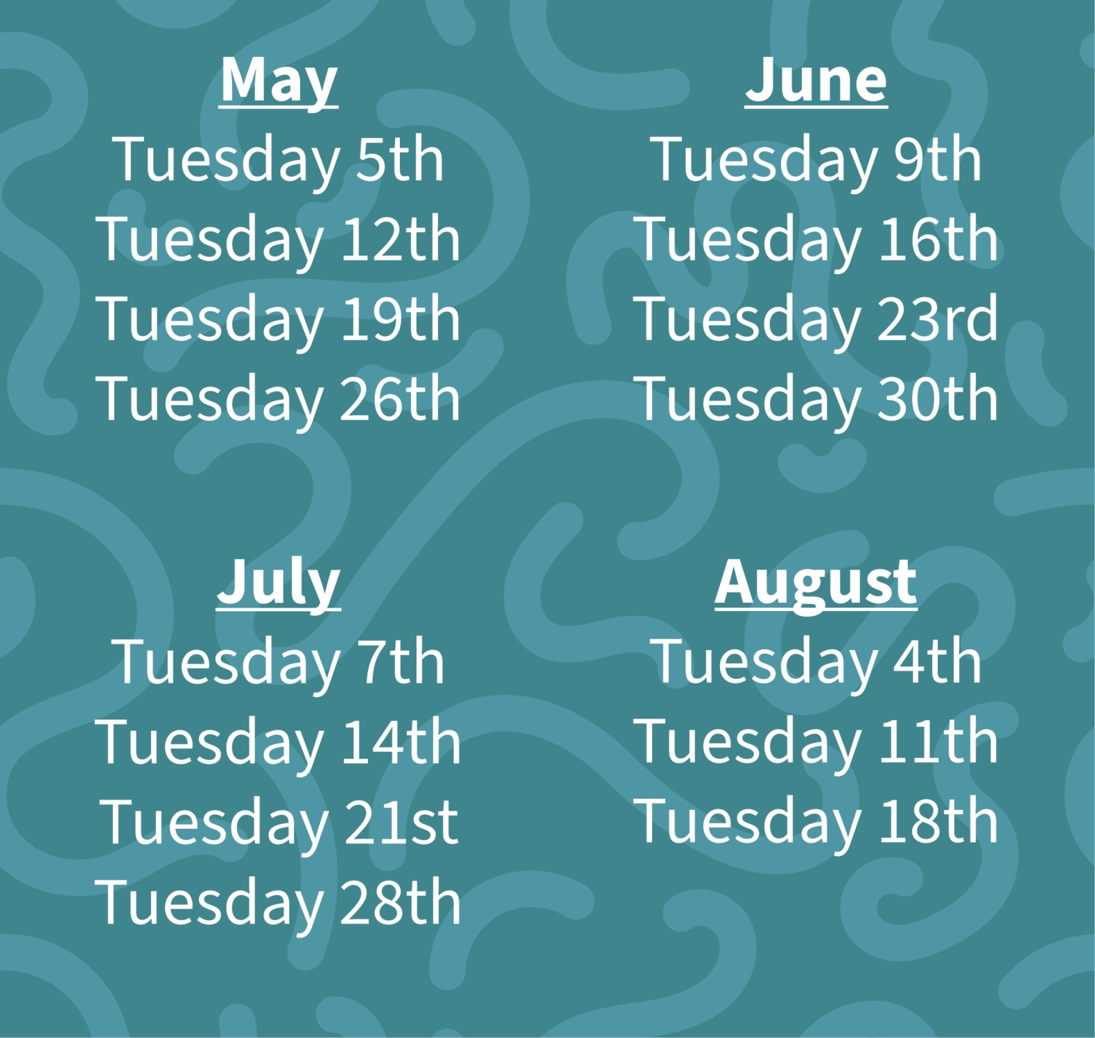 Image showing the dates for term 3 acting classes