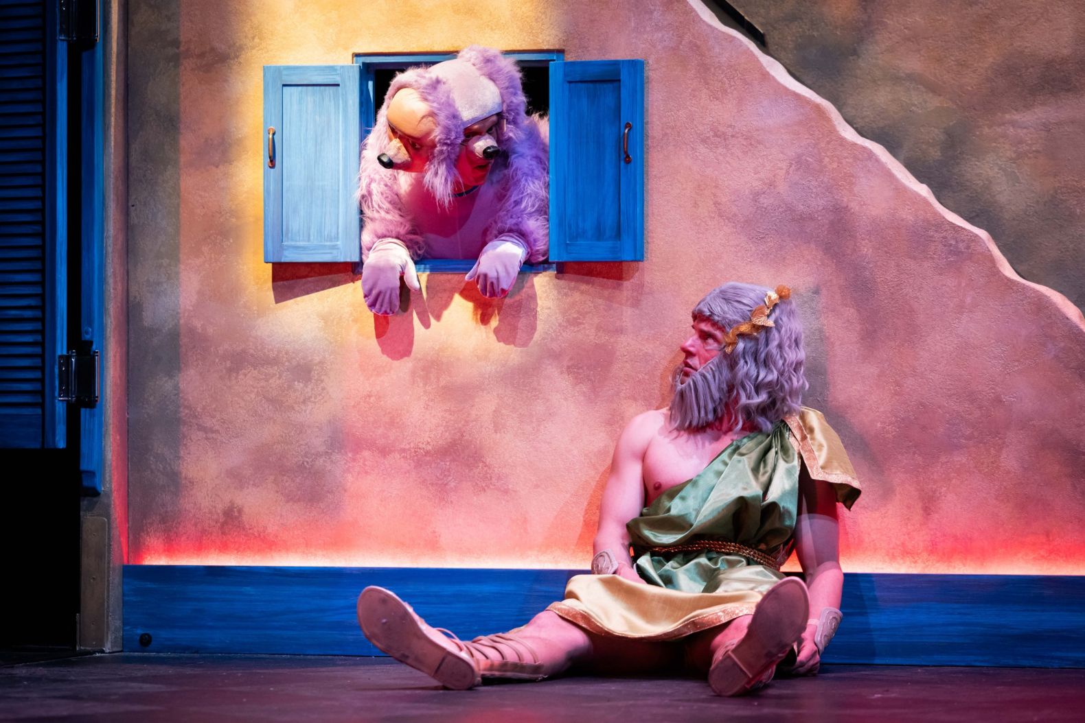 A production shot from Oh Zeus!