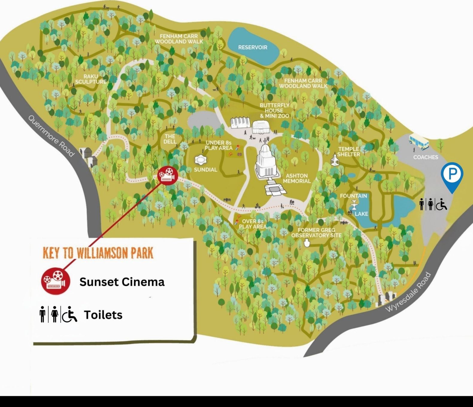 Williamson Park map