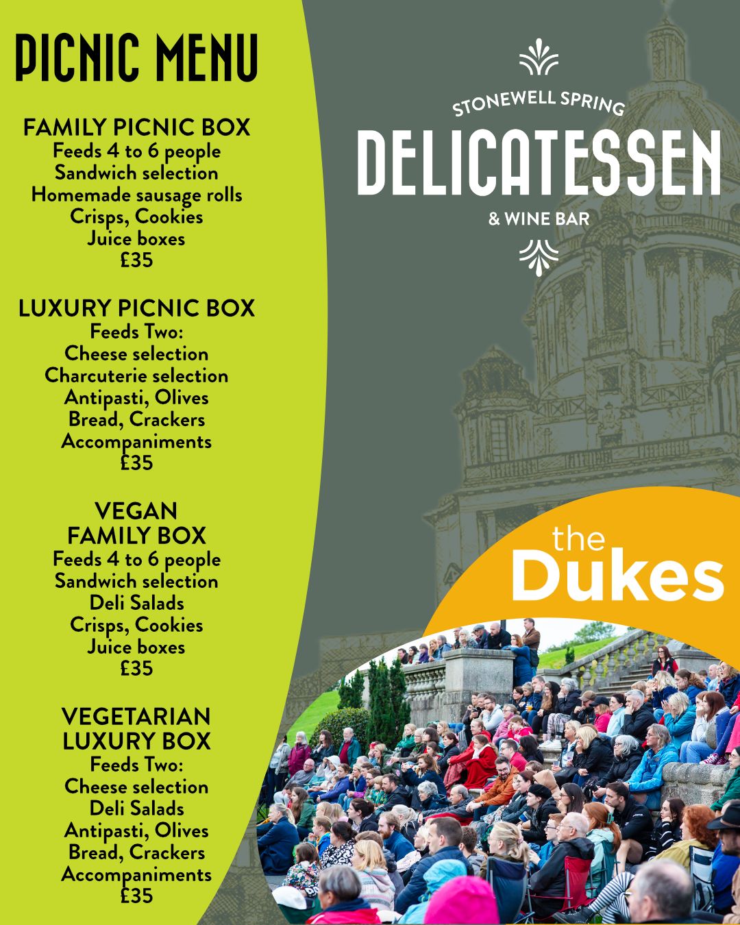Picnic menu